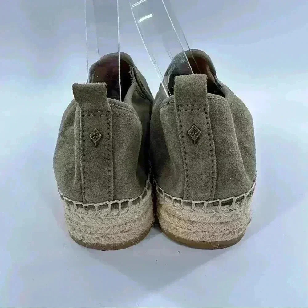 Sam Edelman Carrin flats size 10.5 40.5 army green suede flatform Espadrilles